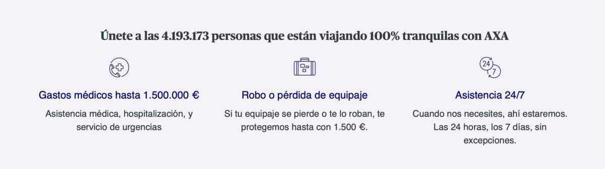 AXA seguro de viaje